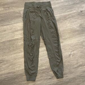 High Rise Olive Green Lululemon Dance Jogger Pants